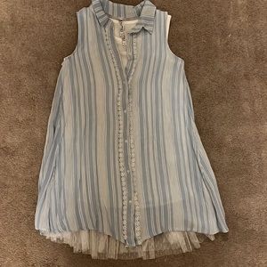Beautees blue dress - size 12 girls, formal or casual